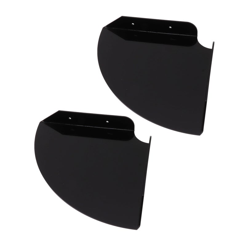 2pcs Wall Mount Floating Corner Shelves Quarter Round Hanging Corner Shelves for Bedrooms Living Rooms Shower Room Black - Image 5