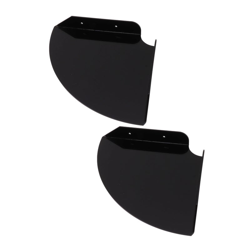 2pcs Wall Mount Floating Corner Shelves Quarter Round Hanging Corner Shelves for Bedrooms Living Rooms Shower Room Black - Image 4