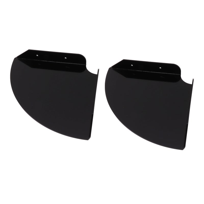 2pcs Wall Mount Floating Corner Shelves Quarter Round Hanging Corner Shelves for Bedrooms Living Rooms Shower Room Black - Image 3