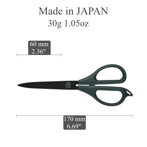 CANARY Craft Scissors for Paper Cutting 6.6" [Non-Stick Coating], Sharp Japanese Stainless Steel Blade, Made in JAPAN - Image 2
