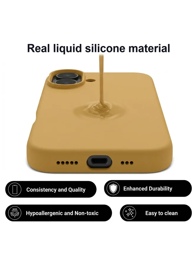 Mobcos Mobcos iPhone 17 Brown Elite Logo Premium Silicone Magnetic Wireless Charging Case for iPhone | Silky Soft Touch | Military-Grade Shockproof Protection | Strong Magnetic Compatibility | Luxury Slim Cover