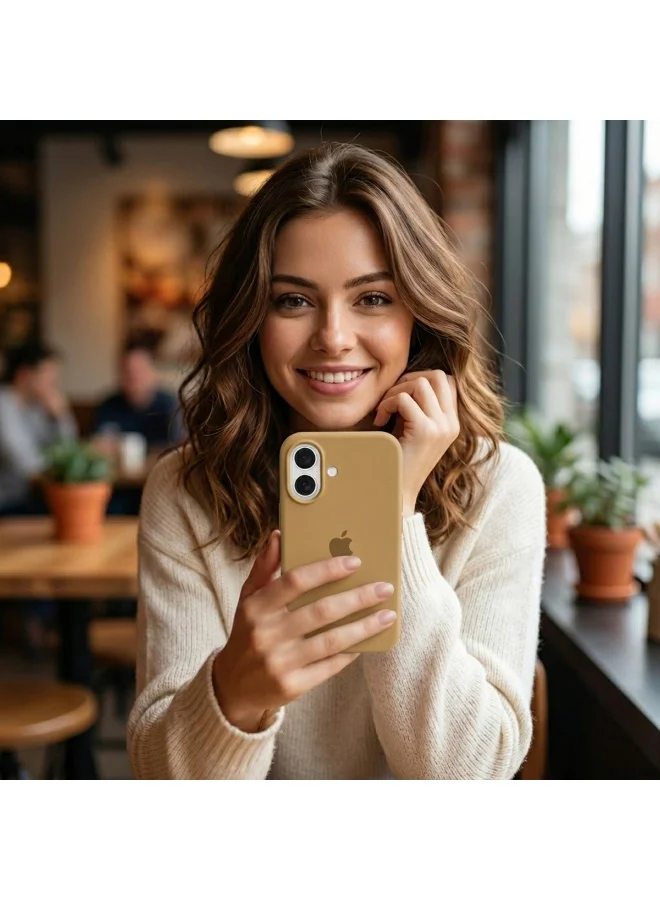 Mobcos Mobcos iPhone 17 Brown Elite Logo Mobcos iPhone 17 Brown Elite Logo Premium Silicone Magnetic Wireless Charging Case for iPhone | Silky Soft Touch | Military-Grade Shockproof Protection | Strong Magnetic Compatibility | Luxury Slim Cover  | Best Price UAE
