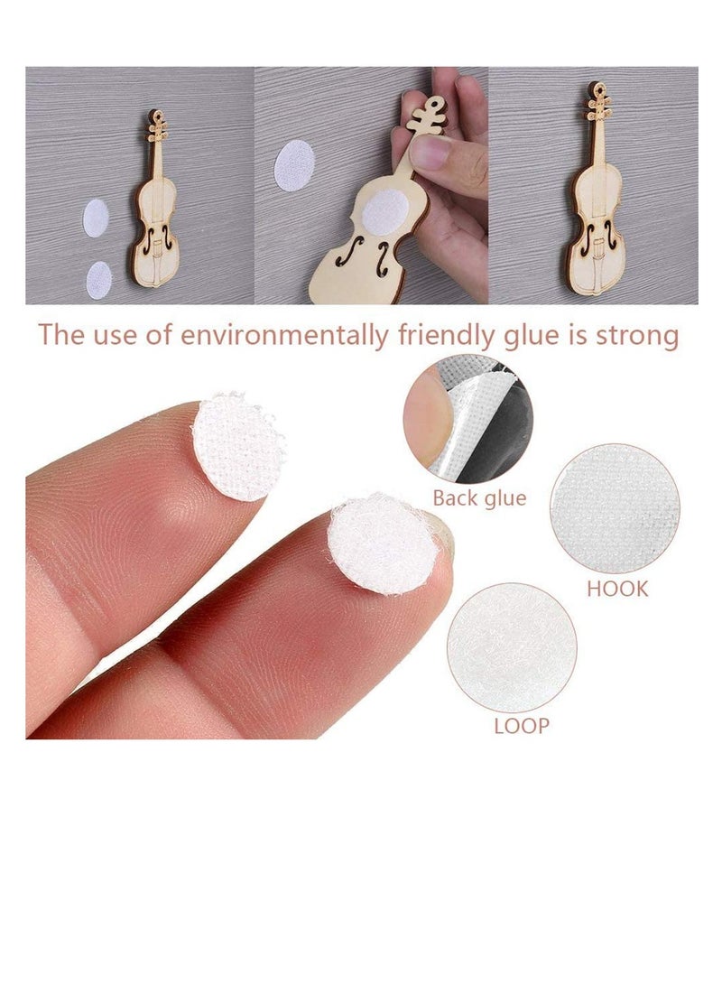 Sticky Dots Self Adhesive 10mm Diameters Hook and Loop Tape Self Adhesive Double Sided Sticker Round Dot Coins Tapes Super Sticky for Home School Office, 500 Pairs (White) - Image 5