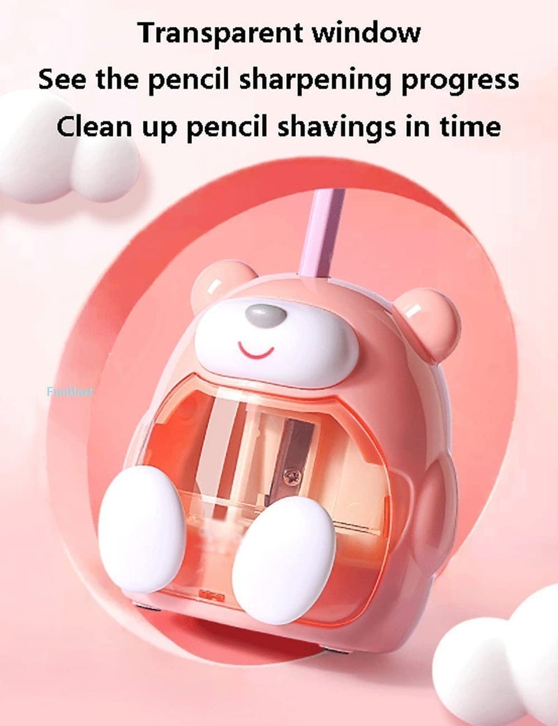 FunBlast Electric Pencil Sharpener – Battery Operated Pencil Sharpener for Kids, Sharpeners for School Supply and Office (Pink) - Image 5