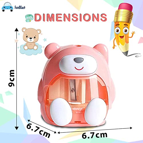 FunBlast Electric Pencil Sharpener – Battery Operated Pencil Sharpener for Kids, Sharpeners for School Supply and Office (Pink) - Image 2
