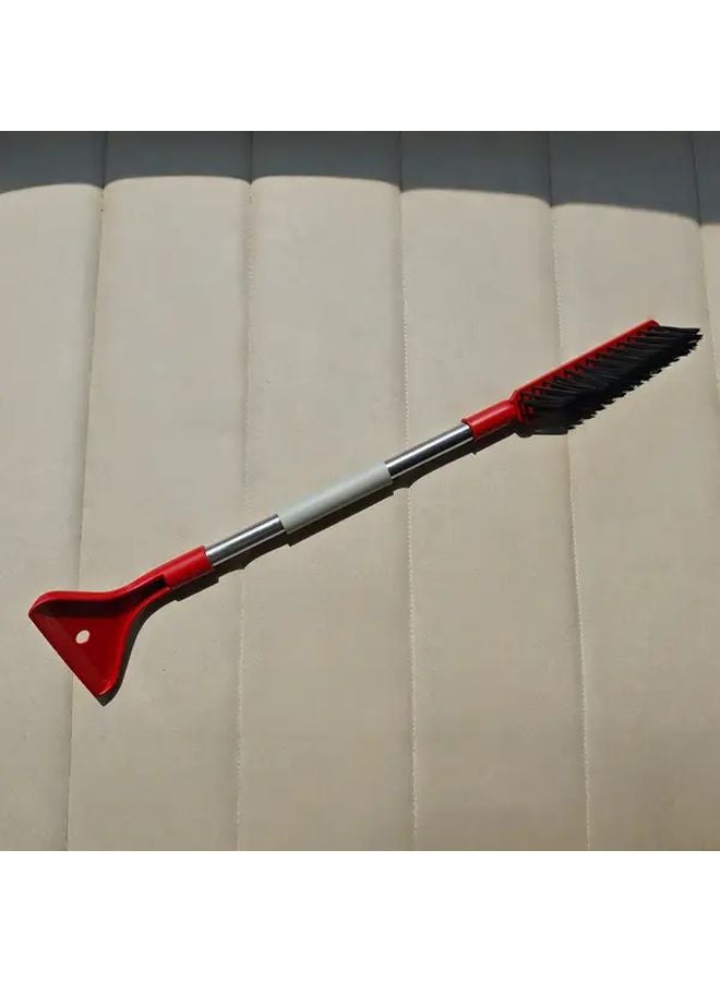 مجرفة ثلج للسيارة 2 في 1 باللون الأحمر مع مقبض رغوي مريح ومِجَرفة جليد قابلة للفصل - Image 1