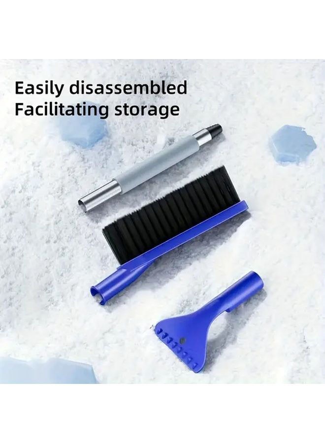 مجرفة ثلج للسيارة 2 في 1 باللون الأحمر مع مقبض رغوي مريح ومِجَرفة جليد قابلة للفصل - Image 5