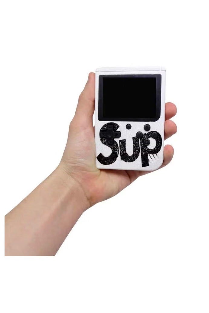 SUP Game Box Plus 400-in-1 – Retro Mini Handheld Console | Portable Nostalgic Gaming Device | Supports 2P Multiplayer | HD Color Screen | Built-in Rechargeable Battery （White） - Image 2