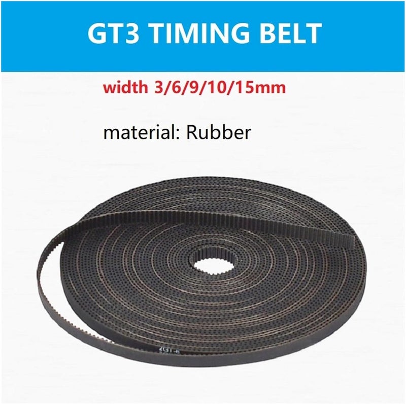 3GT 3MGT Open Synchronous Timing Belt GT3 Width 3mm 6mm 9mm 10mm 15mm 20mm Rubber 3D Printer Belts leisurely(2M,1pc-6mm) - Image 2