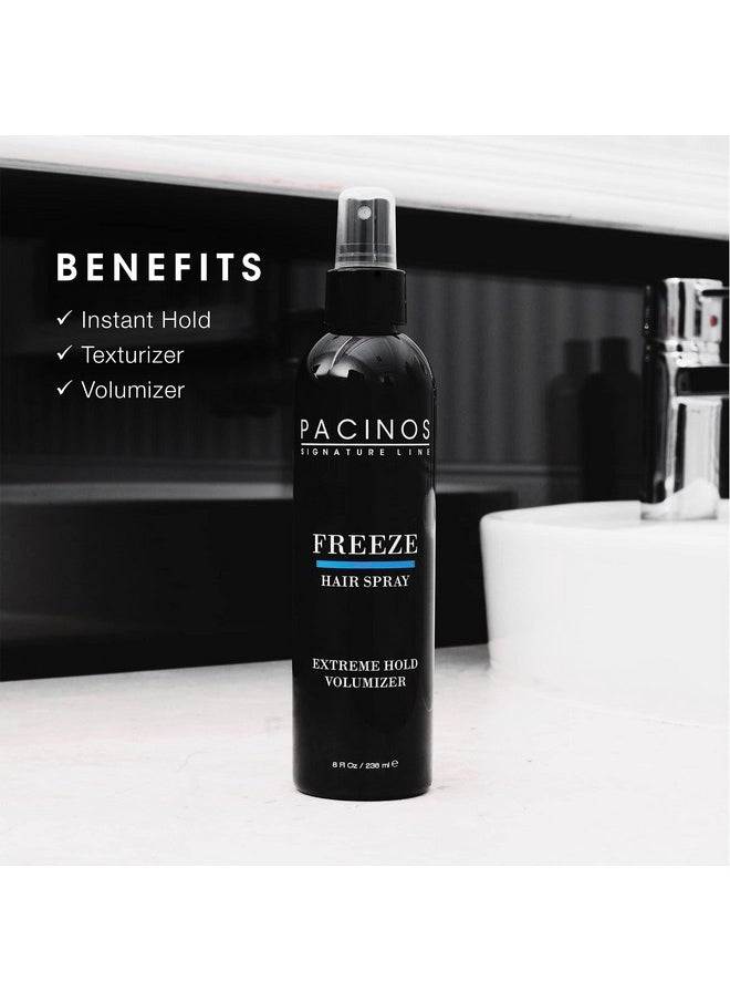 Pacinos Pacinos Freeze Hair Spray - Extra Hold texture spray for All Hair Type - Professional Hair Setting & Finishing Spray for Maximum Volume  - Image 2