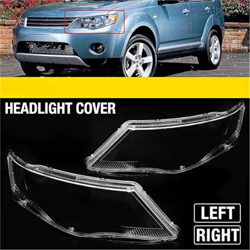 QASULER Headlight Lens Cover for Mitsubishi Outlander - Image 2