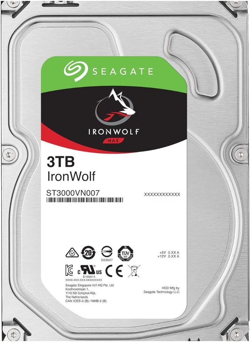 Seagate Products - Seagate Ironwolf 3TB NAS Internal Hard Drive 3.5 Inch ST3000VN007 - Image 1