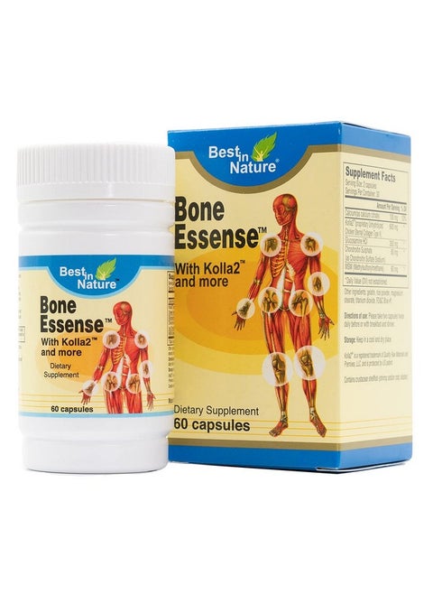 Bone Essense With Kolla2- Bone And Joint Health Supplement. Supports Bone Density And Joint Lubrication (60 Count)
