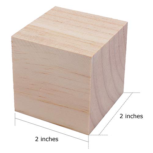 Tosnail 30 Pack 2 Inches Unfinished Wooden Cubes Wooden Blocks - Great for Crafts Making - Image 3