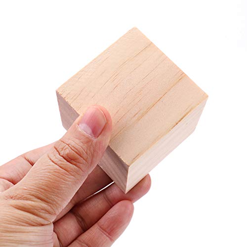 Tosnail 30 Pack 2 Inches Unfinished Wooden Cubes Wooden Blocks - Great for Crafts Making - Image 4