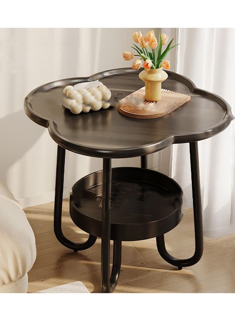 DubaiGallery Round End Table Small Side Table Sofa Side Table Farmhouse Circular End Table for Living Room Easy to Assemble - Image 2