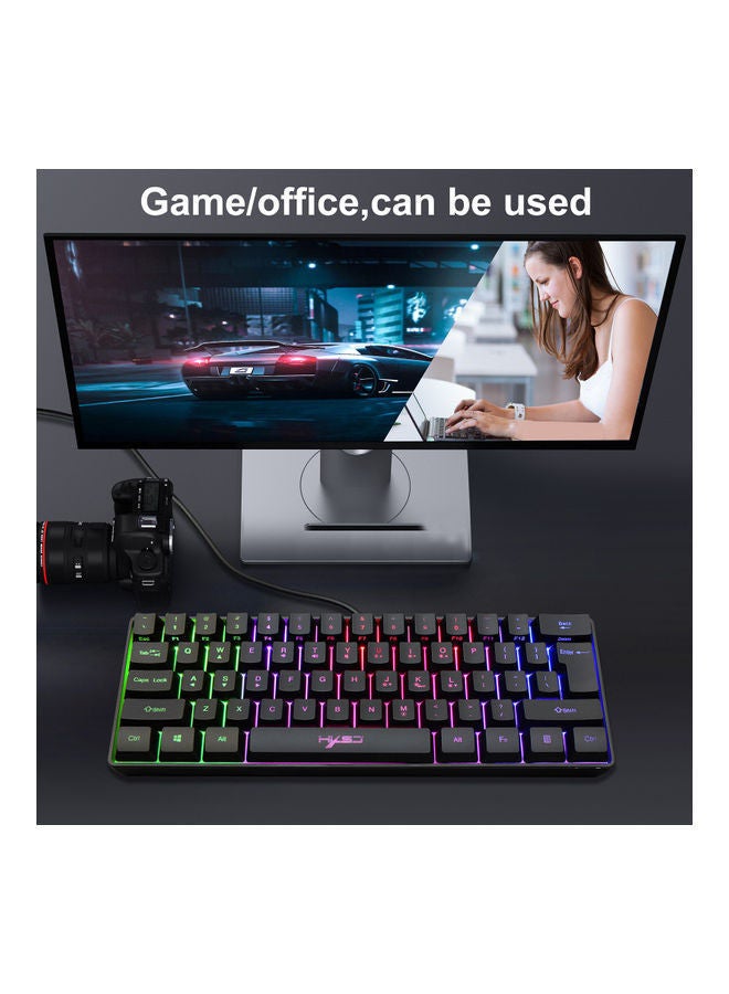 NIBEMINENT V700 Wired RGB Streamer Gaming Keyboard Black - Image 5