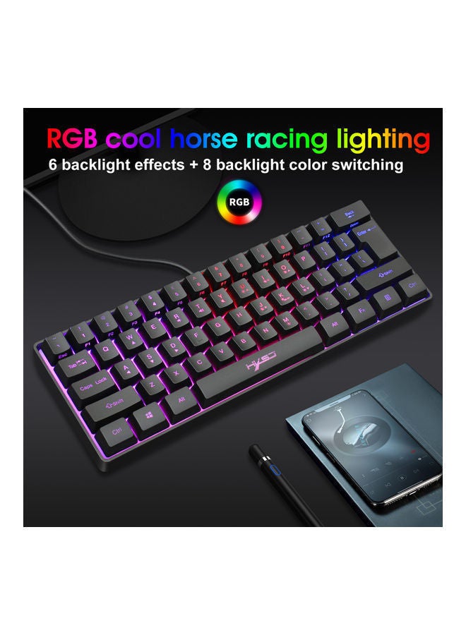 NIBEMINENT V700 Wired RGB Streamer Gaming Keyboard Black - Image 2