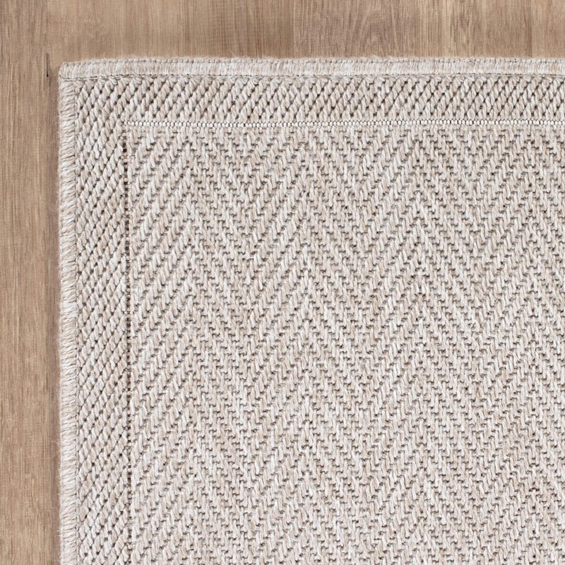 CAMILSON Easy Jute Rug 2x3, Indoor Outdoor Off-White Color Fiber Area Rugs for Bathroom and Kitchen Rug, Herringbone Seagrass Boho Woven Design, Easy-Cleaning, Washable Outside Carpet Alfombras 2 x 3 - Image 5