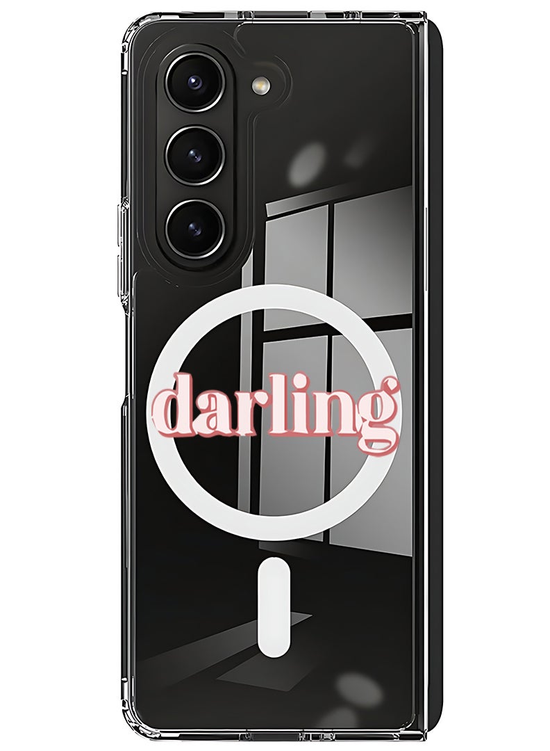 Theodor Magnetic Case for Samsung Galaxy Z Fold 5 Compatible with MagSafe Wireless Charging, Shockproof Phone Bumper Cover Darling - Image 1