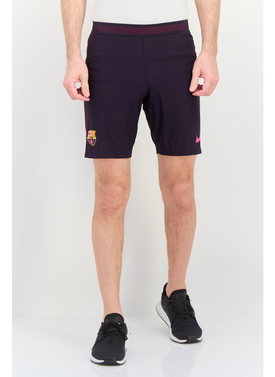 Nike Men Sportswear Fit Brand Logo FC Barcelona Football Short, Dark Purple  - Image 1