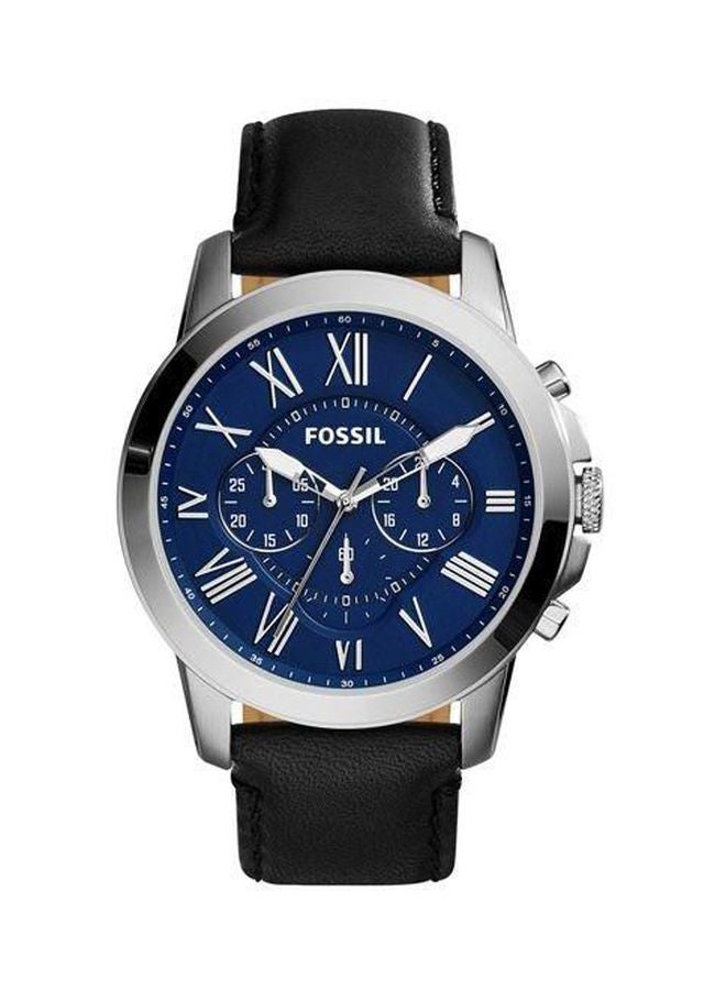 فوسيل ساعة يد كرونوغراف مقاومة للماء طراز FS4990 - مقاس 44 مم - لون أسود رجال - Image 1