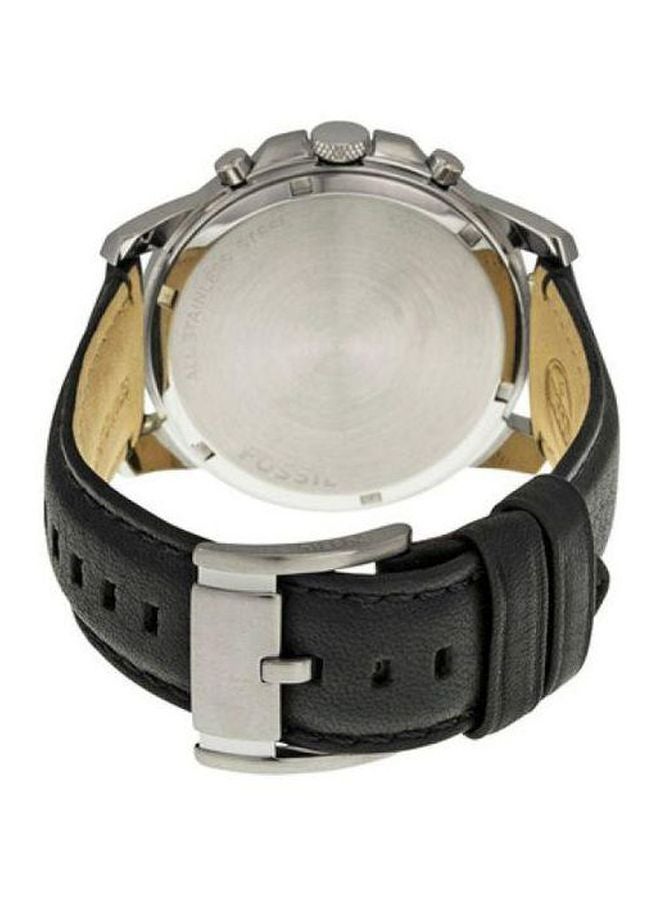 فوسيل ساعة يد كرونوغراف مقاومة للماء طراز FS4990 - مقاس 44 مم - لون أسود رجال - Image 2