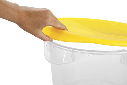 Rubbermaid Commercial Products Rubbermaid Commercial Lid, for Round Food Storage Container, Yellow, Fits 6-8 Qt. Containers - Image 3