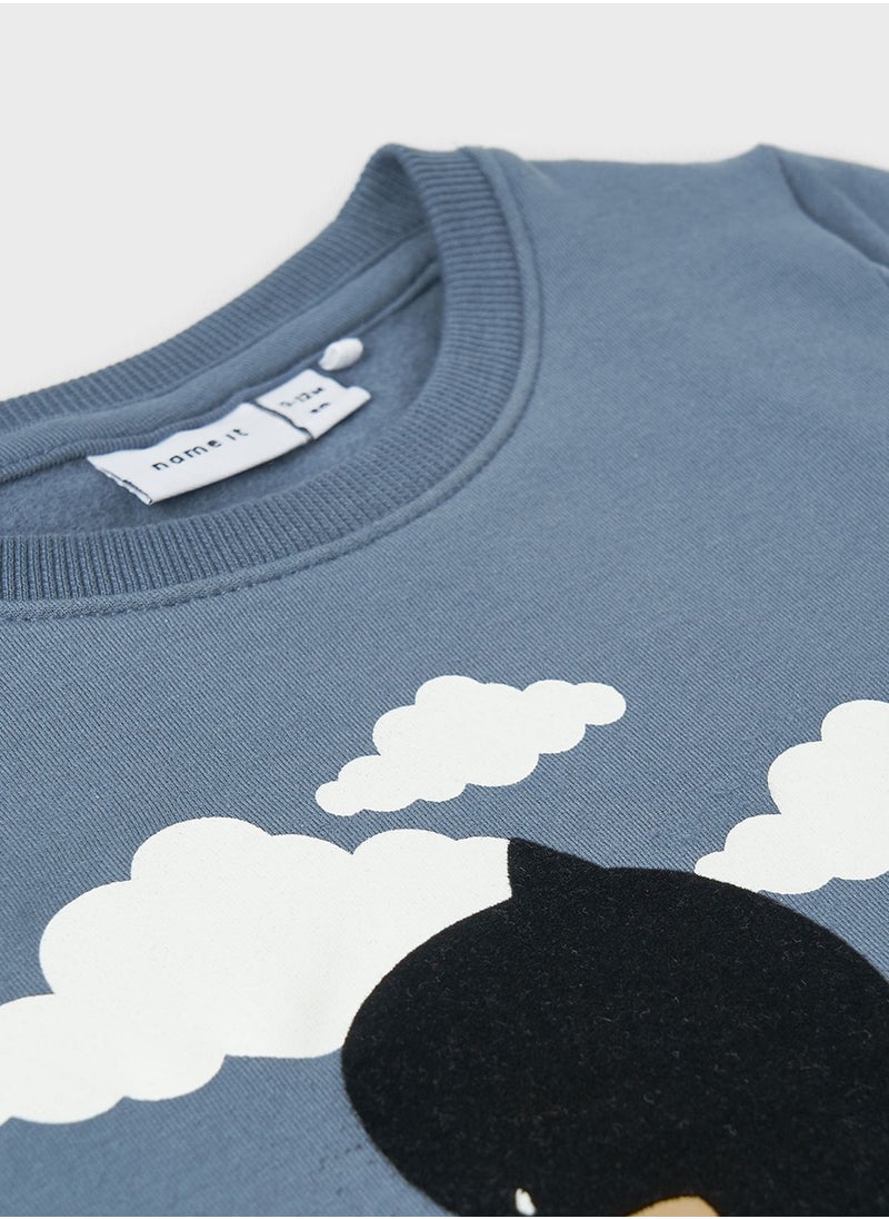 NAME IT - Kids Batman Long Sleeve Sweatshirt - Image 1