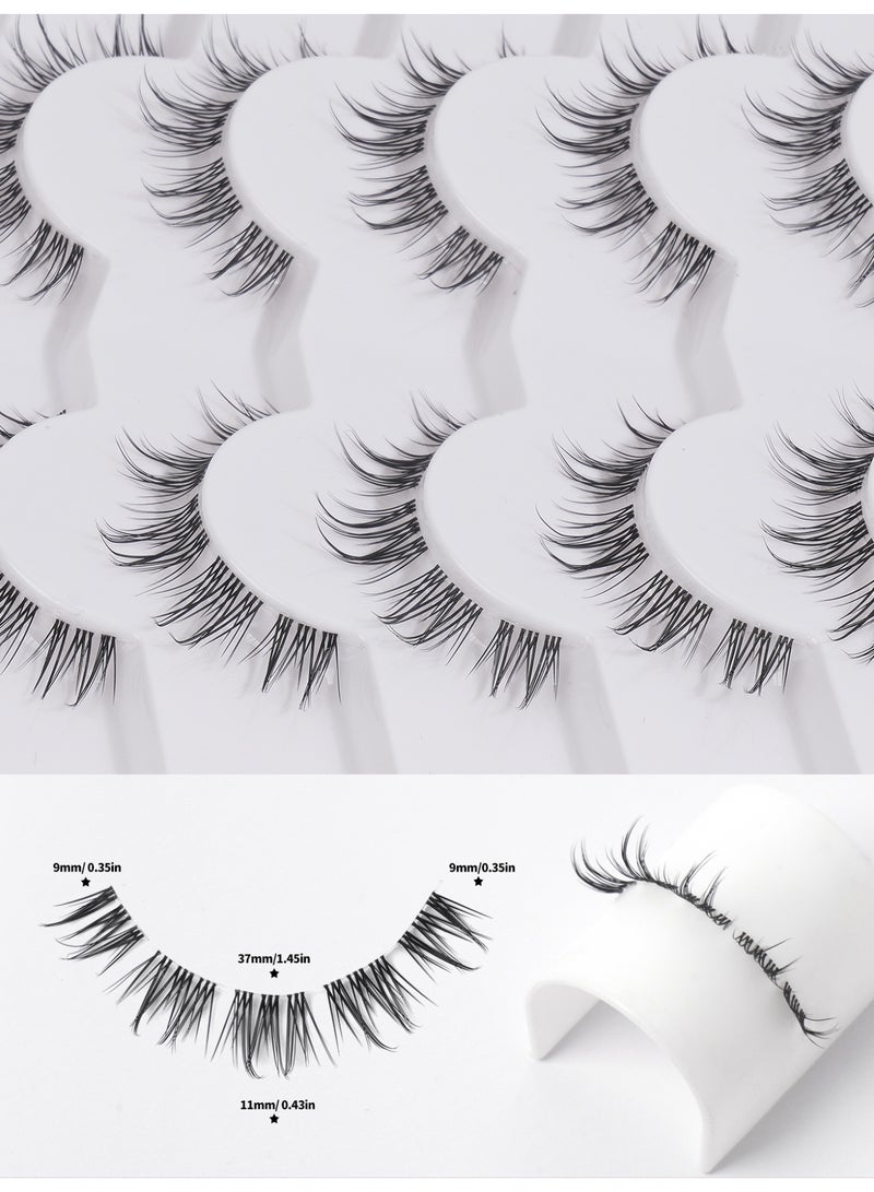 MAGEFY Lashes False Eyelashes Cat Eyes Wispy Natural Faux Mink Lashes 7 Pairs Pack Light Volume Short Fake Eye Lashes 3D Artificial Lashes Fluffy and Soft Lash Set - Image 4