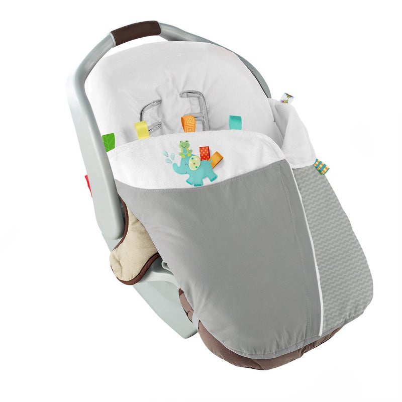 Taggies Tag Snuggle N Stroll Carrier Blanket Neutral