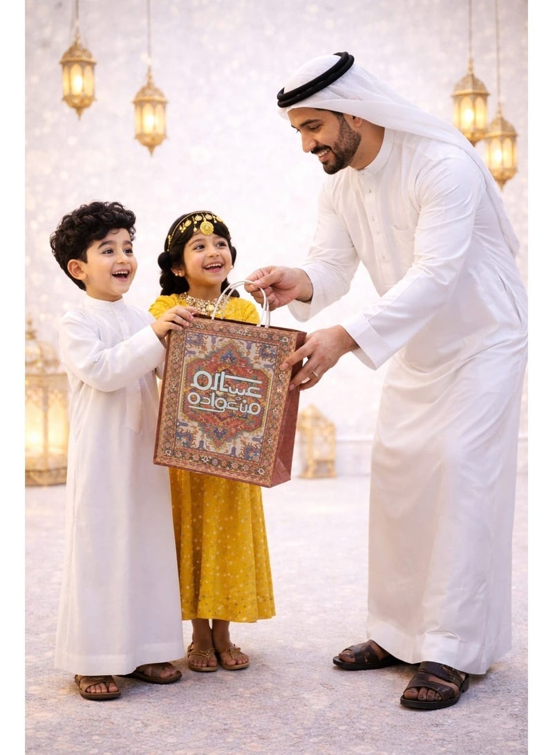 مجموعة هدايا عيد للأطفال - لعبة صنع الوجوه المغناطيسية مع صندوق وبطاقة للعيد | حقيبة هدايا عيد مبارك للأطفال - Image 4