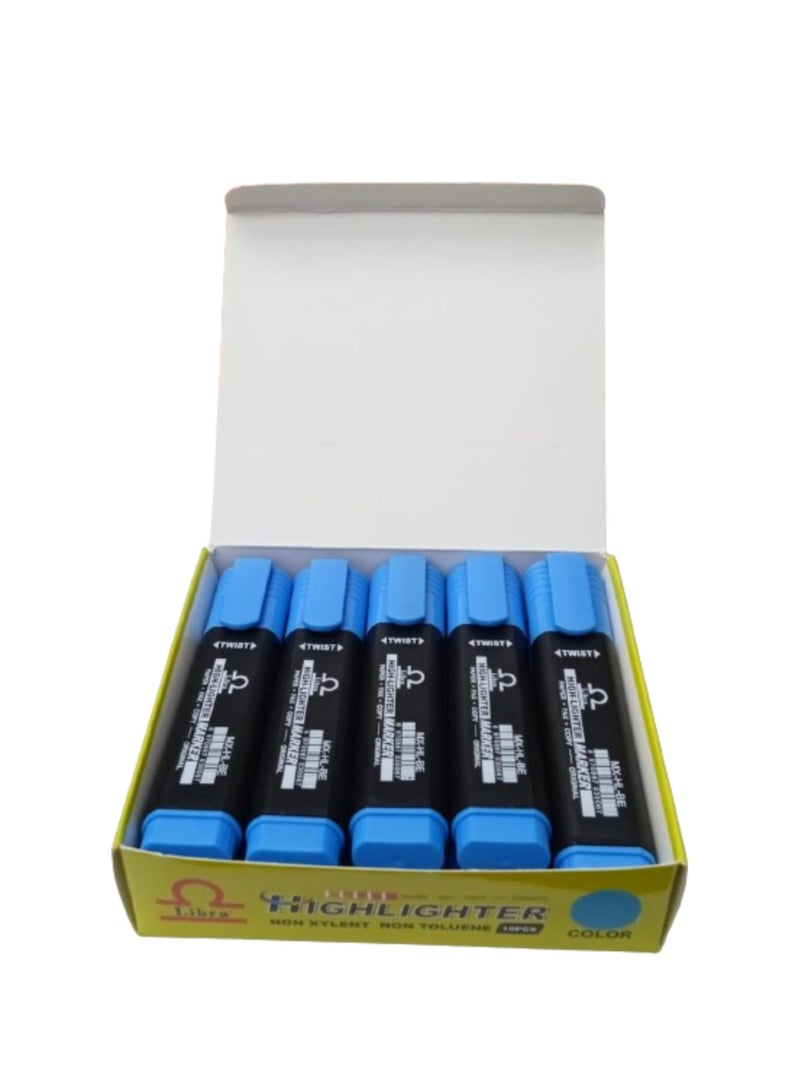 Libra highlighter (10 Pcs Per box) blue - Image 2