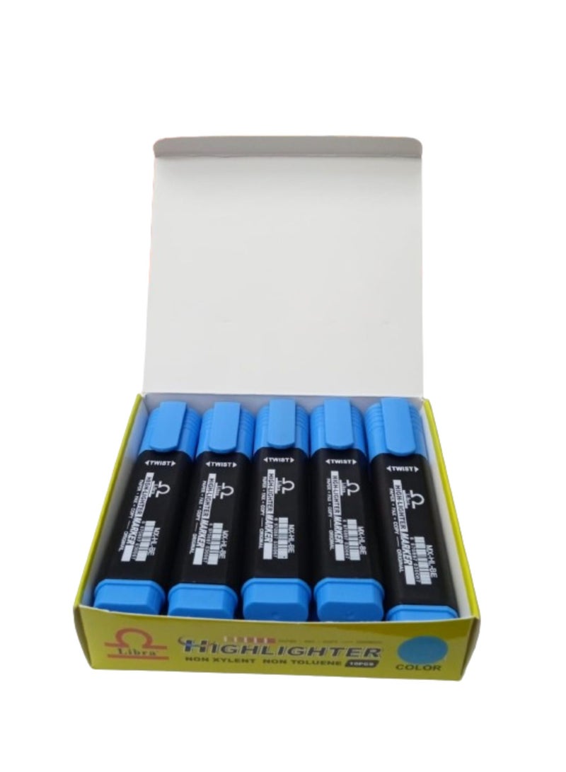 Libra highlighter (10 Pcs Per box) blue - Image 1