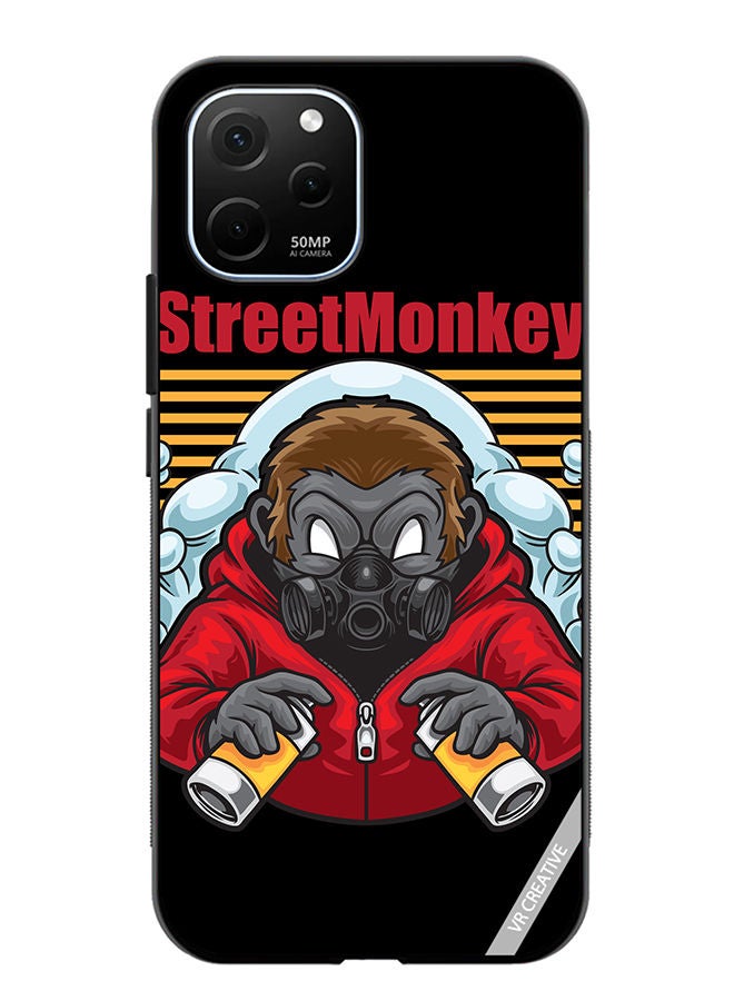 VR CREATIVE Protective Case Cover For Huawei Enjoy 50z Street Monkey Design Multicolour - Image 1