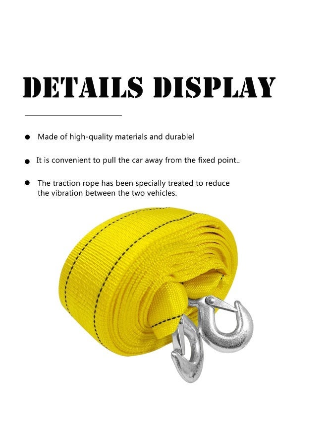 3XR Tow Rope 5 Meter 8 Ton Heavy Duty Recovery Strap with Forged Safety Hooks, High Strength Towing Rope for Cars, SUVs, Pickup Trucks, Vans & Emergency Vehicle Recovery, Model 6716 - Image 2