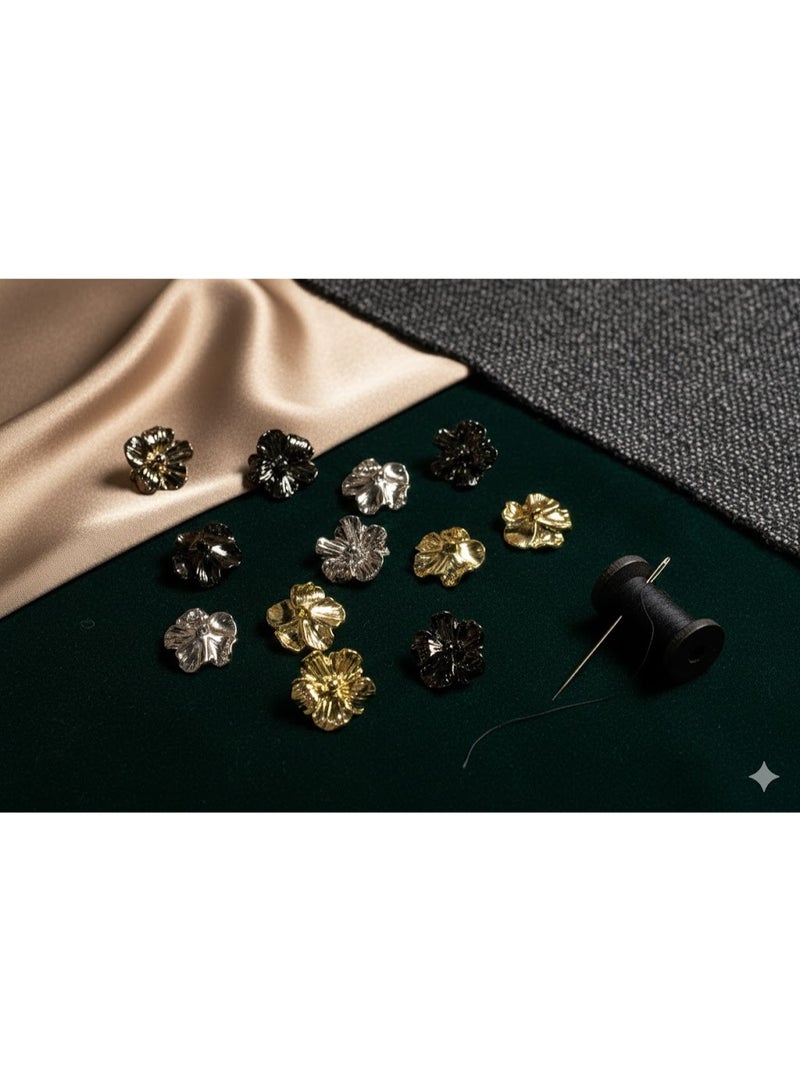 Set of 6Pcs Premium 25mm Metal Black Buttons for Abayas, Suits, and Blazers – High-Gloss Luxury Finish – Replacement Sewing Buttons for Fashion - Image 3