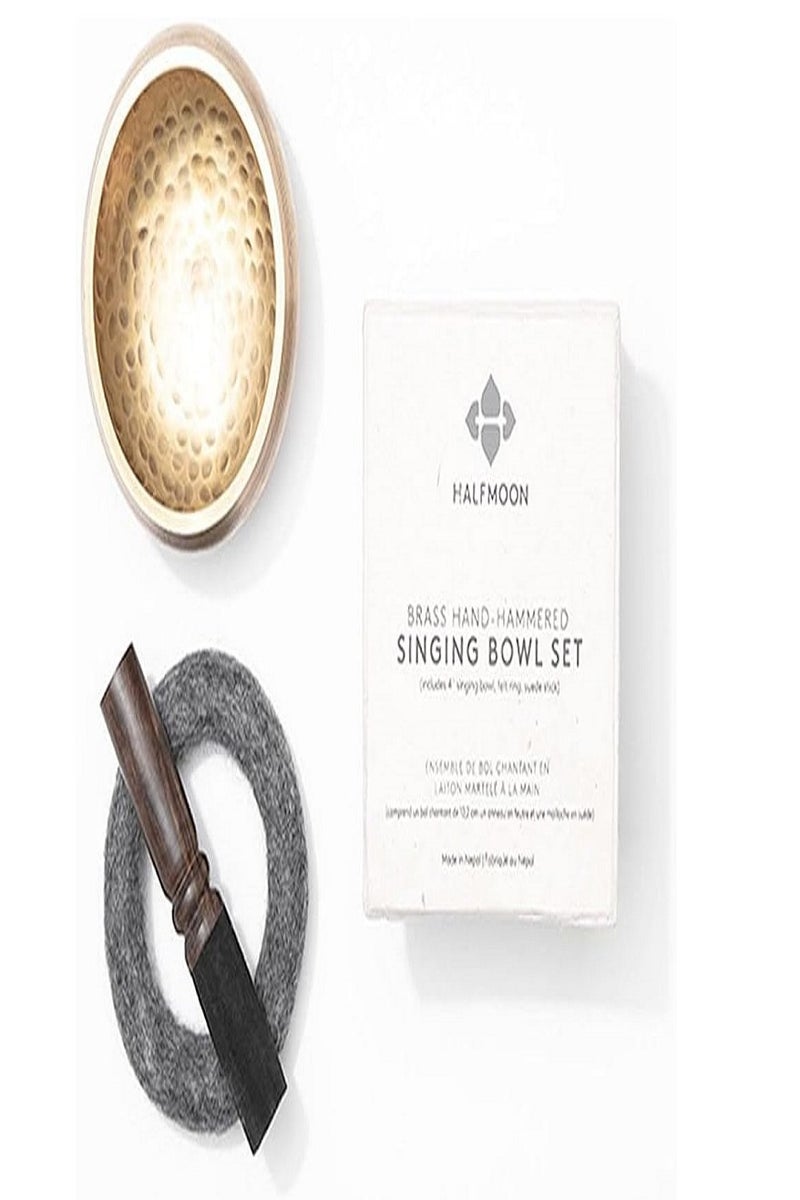 HALFMOON Hand Hammered Brass Singing Bowl, 4-Inch Size - Image 3