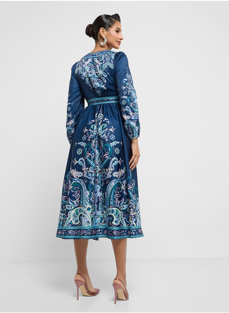 Khizana - Printed Wrap Dress - Image 1