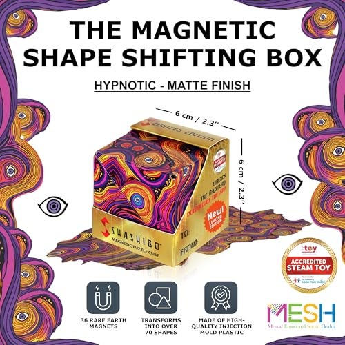 Shashibo Seasonal Halloween Shape Shifting Box AwardWinning Patented Magnetic Puzzle Cube w 36 Rare Earth Magnets Fidget Transforms Into Over 100 Shapes Hypnotic Digital - Image 5