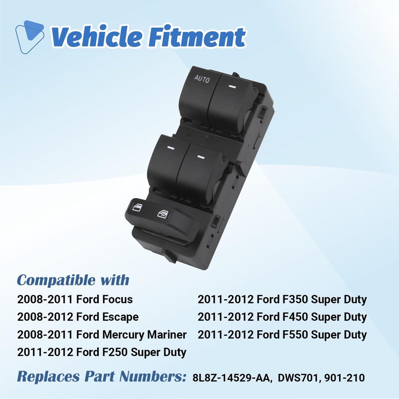AiYiGu Driver Side Window Switch for Ford Vehicles - Image 2