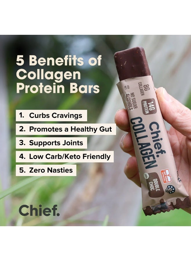 Chief Collagen Protein Bars – Double Chocolate (12 Bars) - Image 3