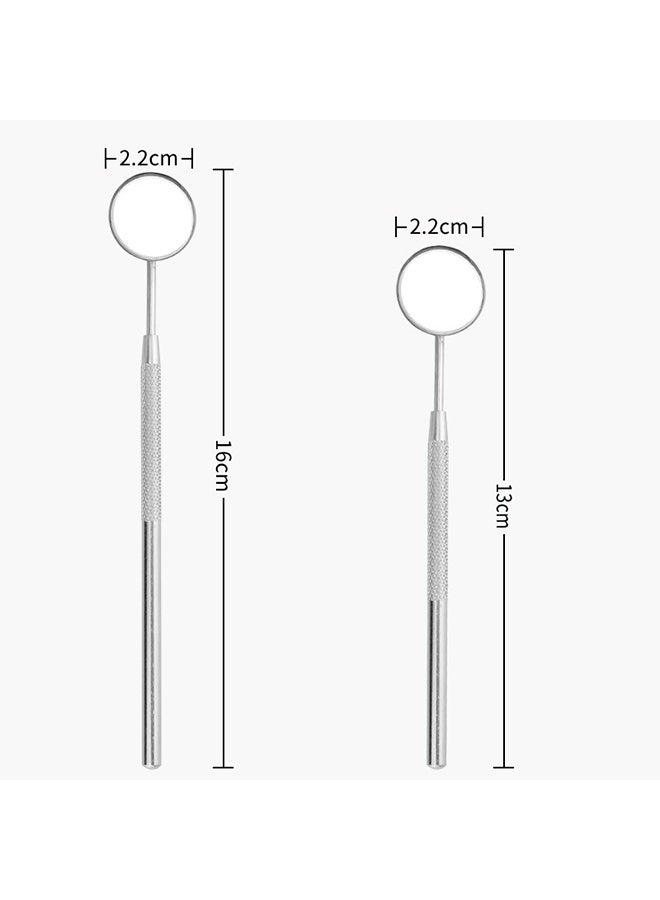 2PCS Stainless Steel Dental Oral Mirror for Teeth Examination - Oral Cleaning Mirror - Diagnostic Tool - Dentist's Oral Mirror Instrument - Image 2