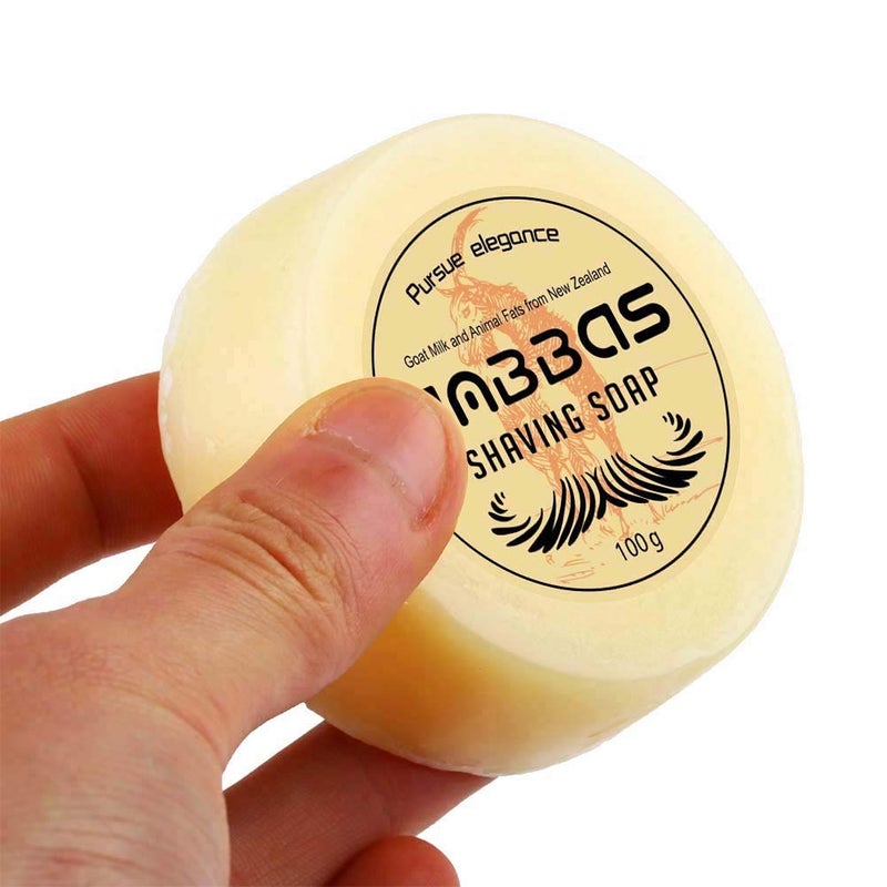 Anbbas Synthetic Badger Hair Shaving Brush,Stainless Steel Shaving Stand and Bowl,Goat Milk Shaving Soap 100g for Men Wet Shave Kit - Image 5