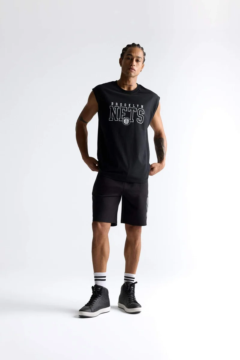 ديفاكتو DeFactoFit NBA Brooklyn Nets Standard Fit Shorts