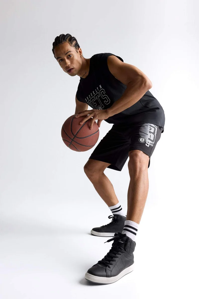 ديفاكتو DeFactoFit NBA Brooklyn Nets Standard Fit Shorts
