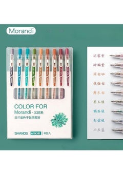 Generic 9 Colors Retractable Gel Ink Pens with Grip +9 Refill, Assorted Colors Ink, Smooth Writing Pens Color  - Image 1
