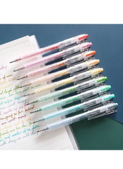 Generic 9 Colors Retractable Gel Ink Pens with Grip +9 Refill, Assorted Colors Ink, Smooth Writing Pens Color  - Image 2