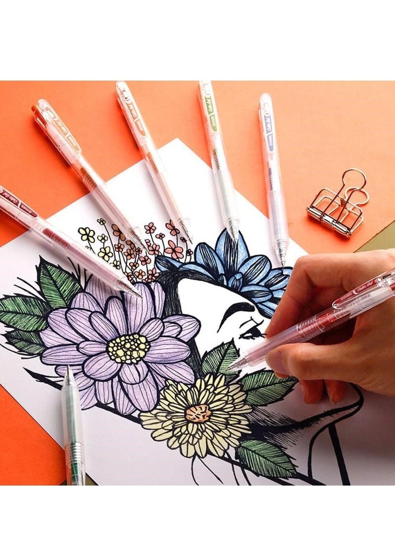 9 Colors Retractable Gel Ink Pens with Grip +9 Refill, Assorted Colors Ink, Smooth Writing Pens Color - Image 5