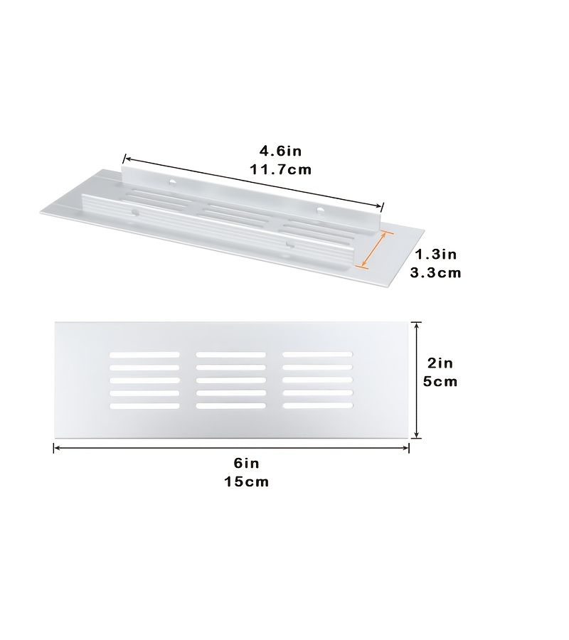 4pcs Heavy Duty Aluminum Mesh Grille for Heat Dissipation Floor Cabinet Wall Ceiling - Image 3